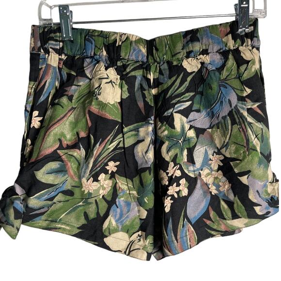Kimchi Blue Tropical Floral Woven Side Tie Shorts Size Medium - Picture 6 of 7